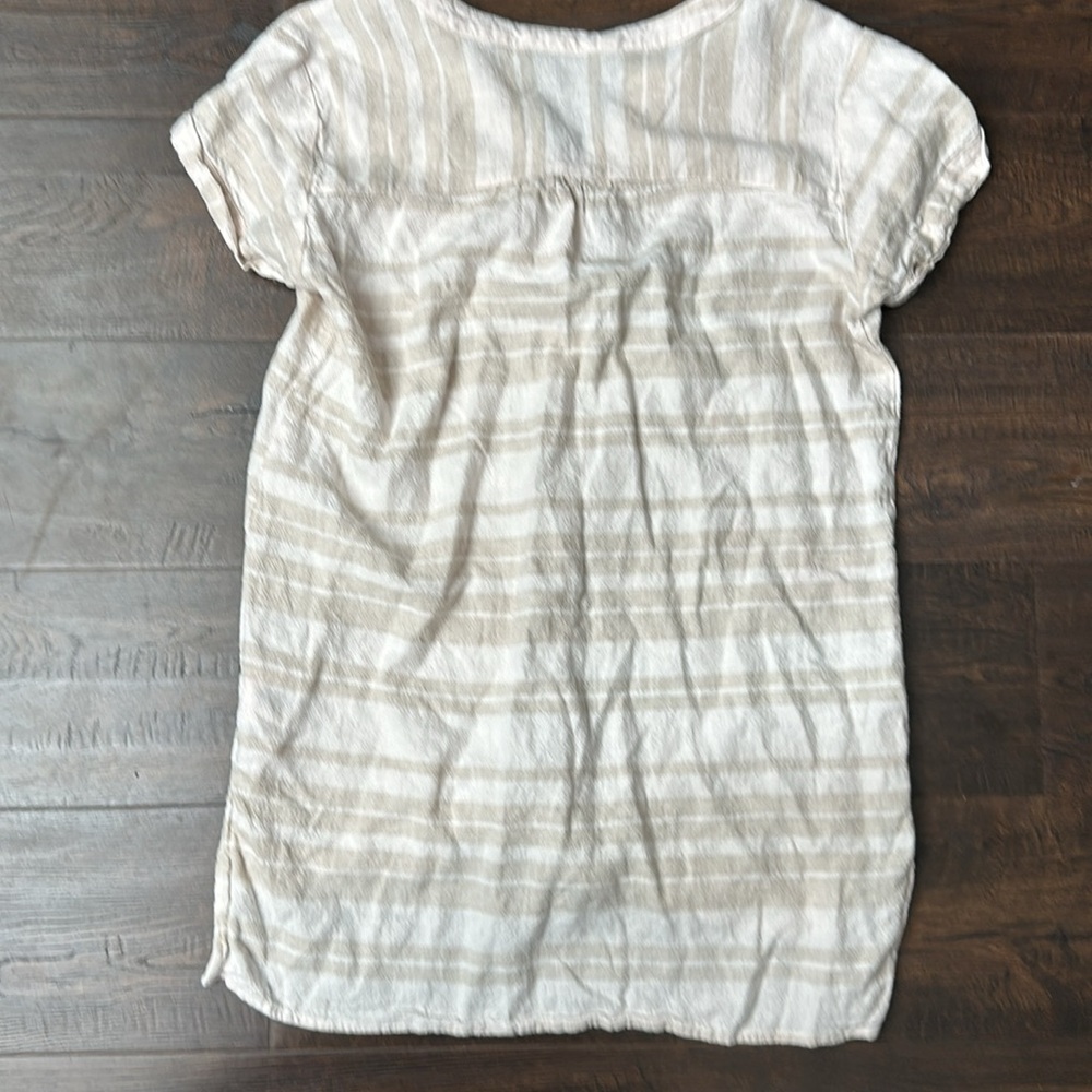Elle Tracy Linen Shirt  small #A5 - Picture 6 of 6